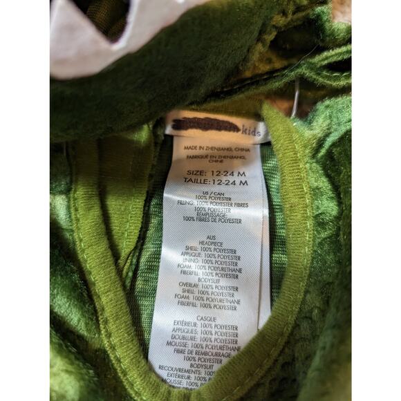 NWT POTTERY BARN KIDS / BABY DINOSAUR COSTUME 12-24 MONTH NEW - Picture 6 of 6